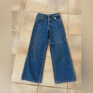 free people high rise wide leg jeans